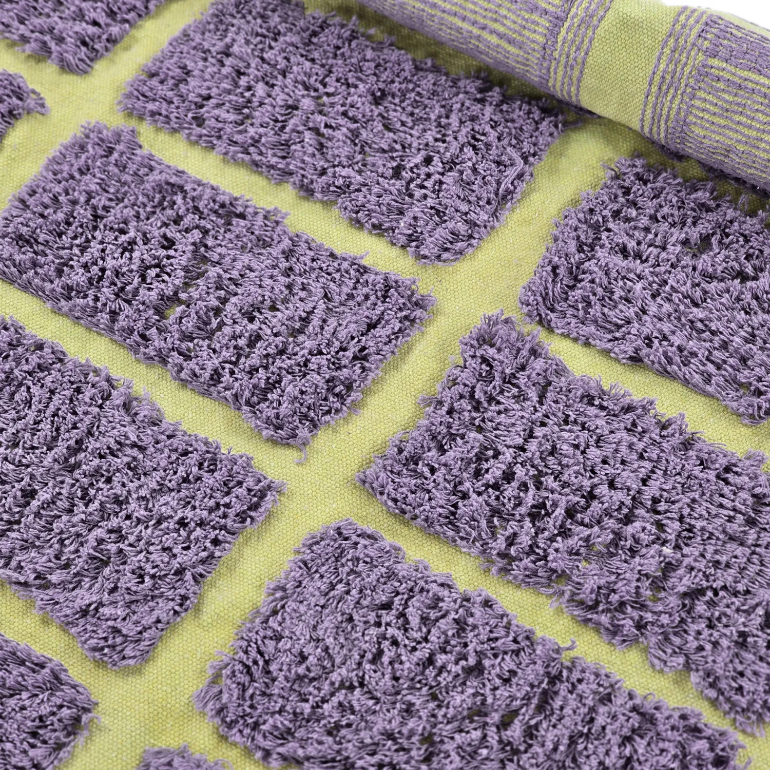 Tapis rond - Zola Natural Cotton Shaggy (violet)