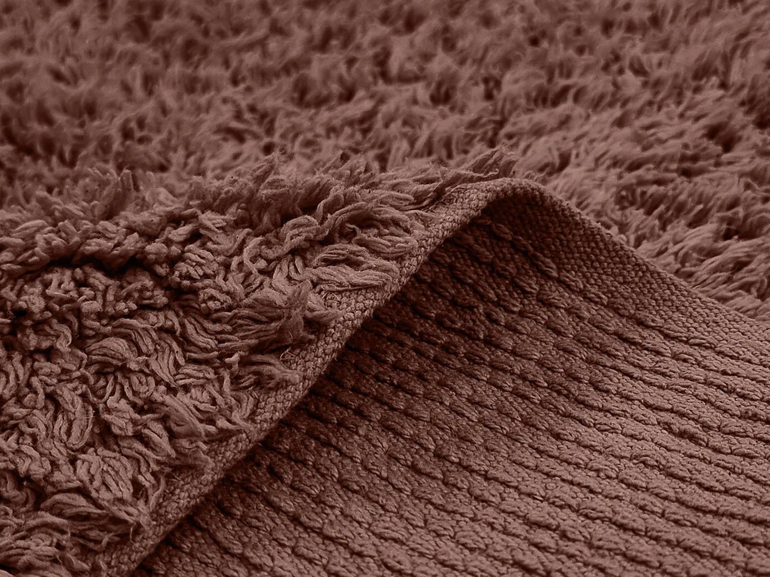 Tapis à poils longs - Alba Natural Cotton Shaggy (marron)