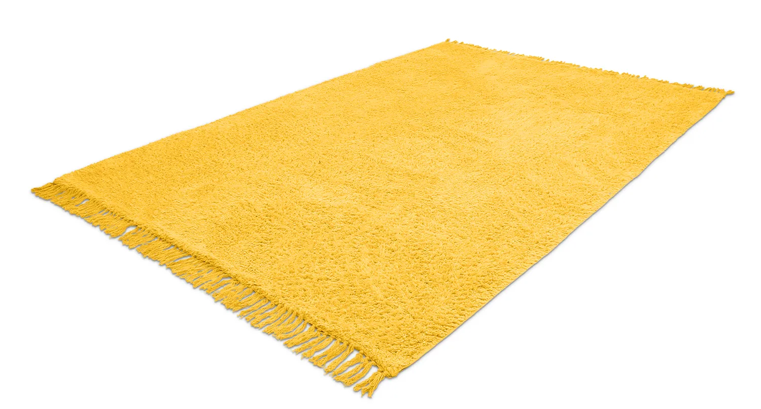 Tapis à poils longs - Alba Natural Cotton Shaggy (jaune)