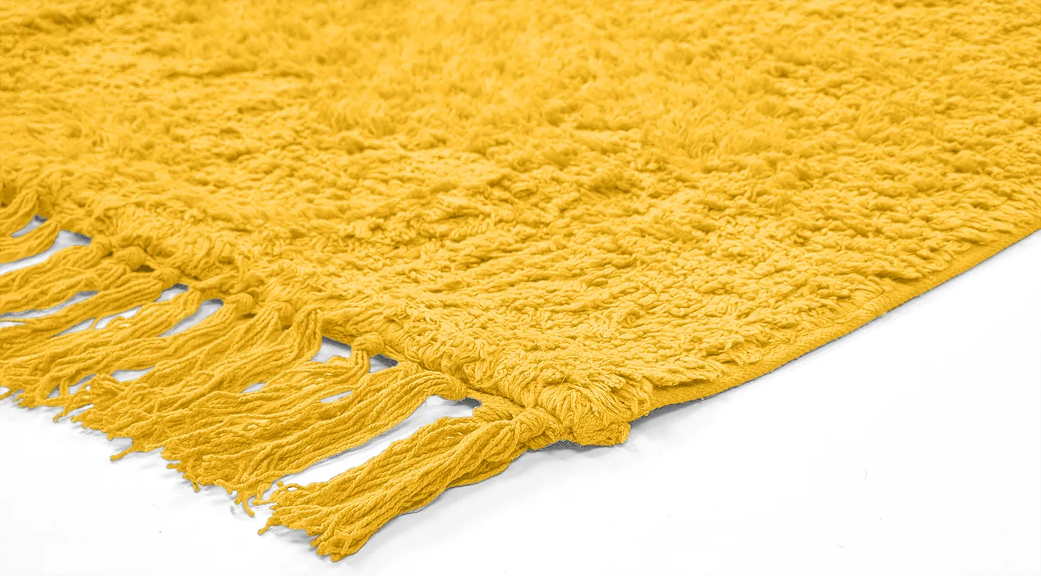 Tapis à poils longs - Alba Natural Cotton Shaggy (jaune)
