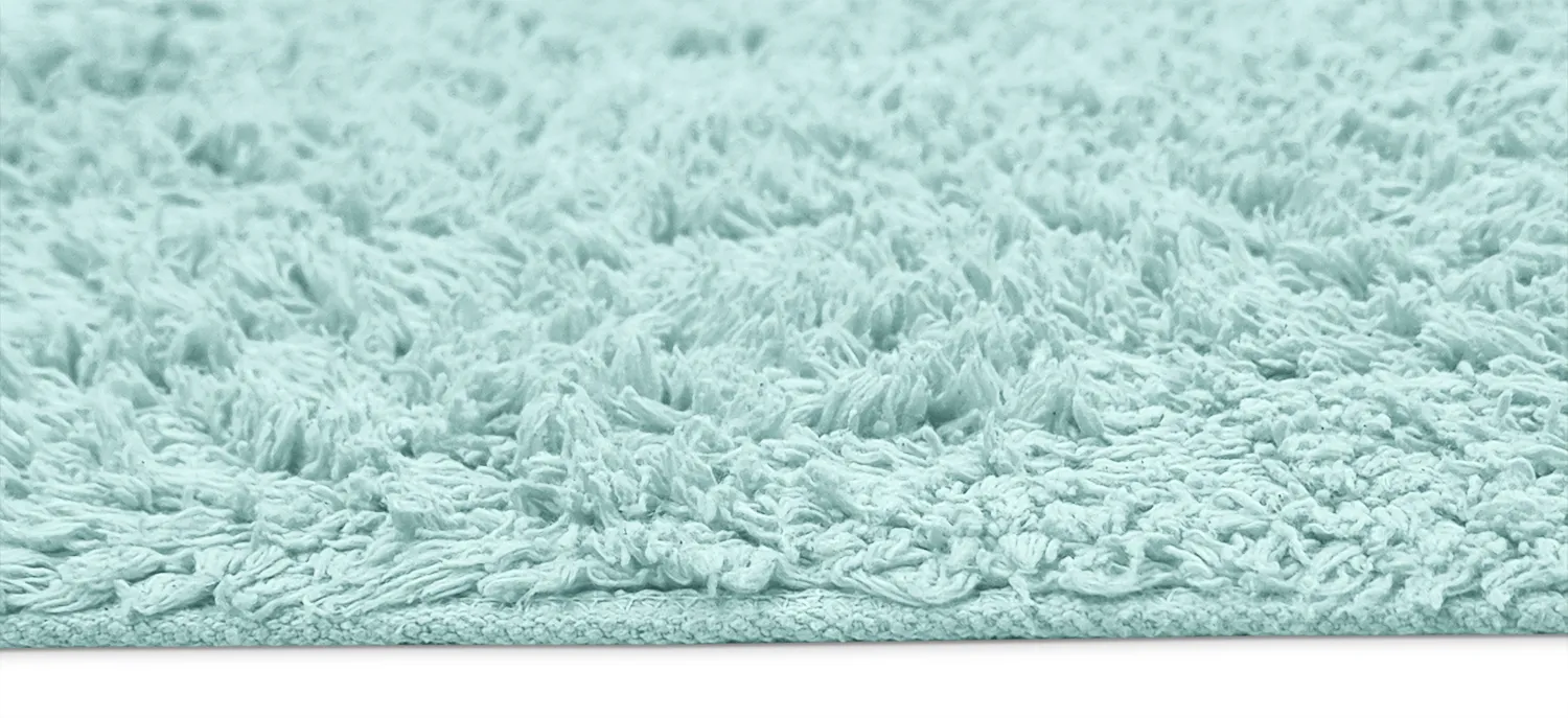 Tapis à poils longs - Alba Natural Cotton Shaggy (turquoise)