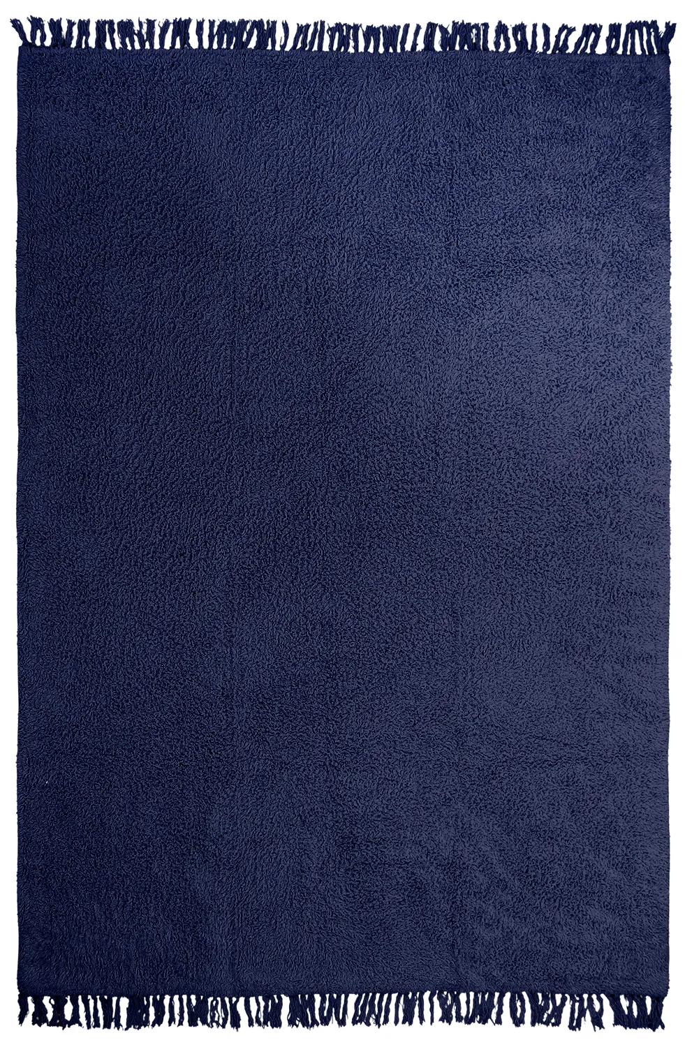 Tapis à poils longs - Alba Natural Cotton Shaggy (bleu foncé)