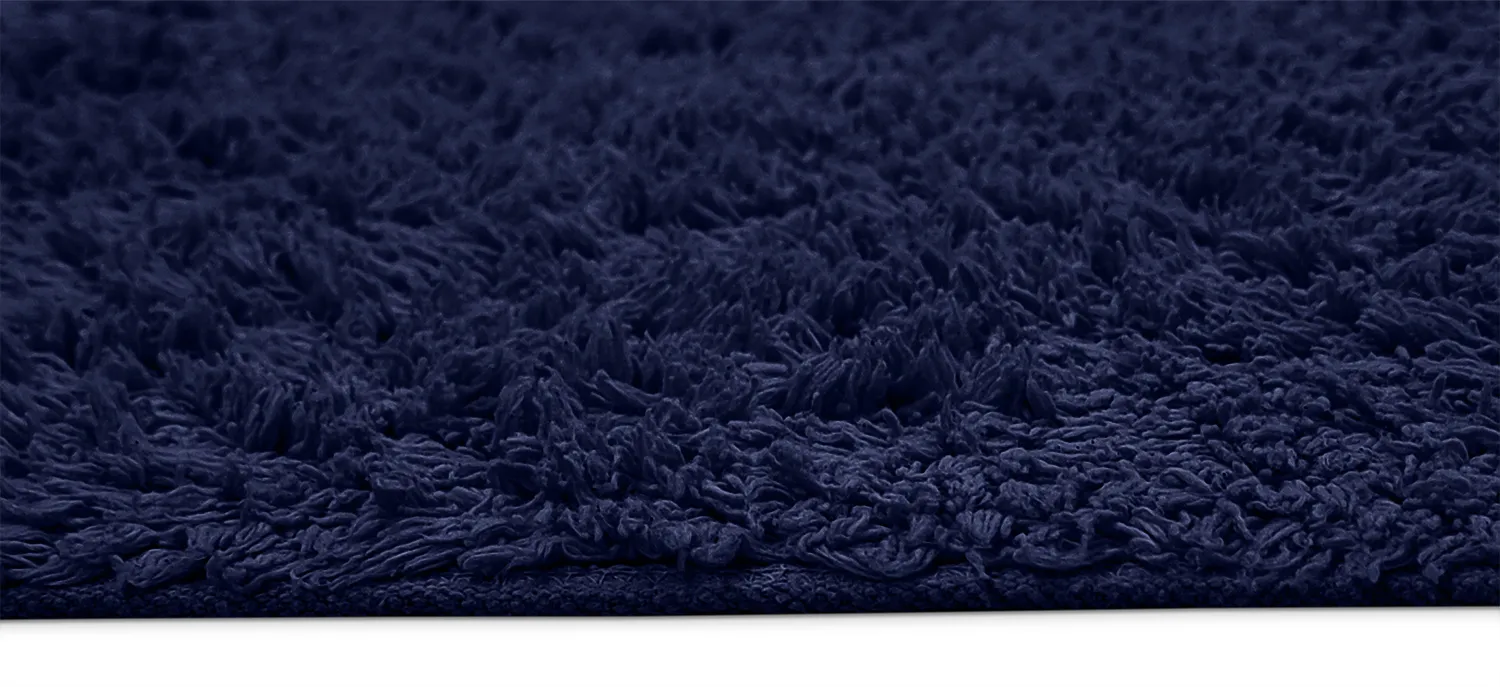 Tapis à poils longs - Alba Natural Cotton Shaggy (bleu foncé)