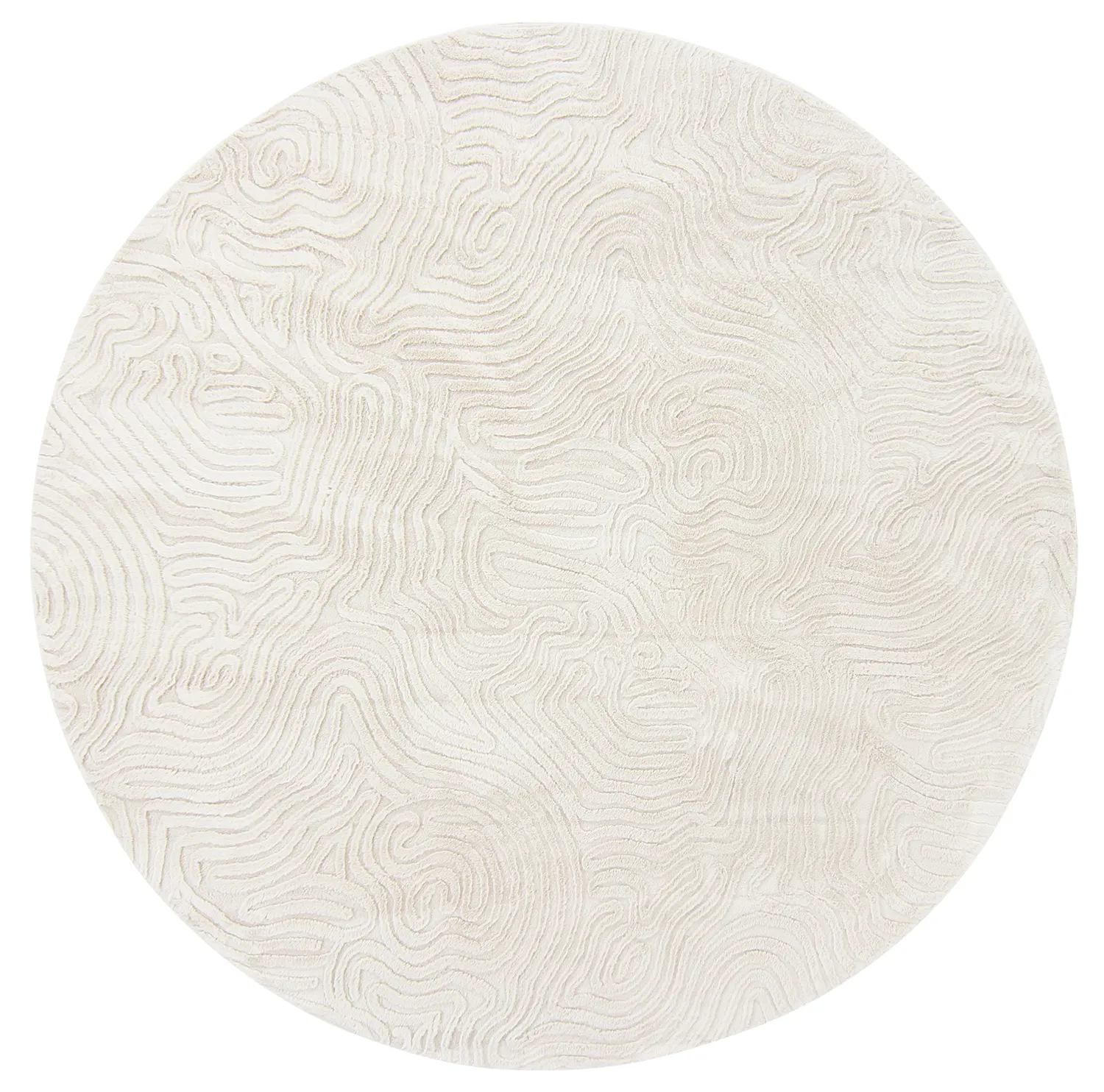 Tapis rond - Amora (blanc cassé)