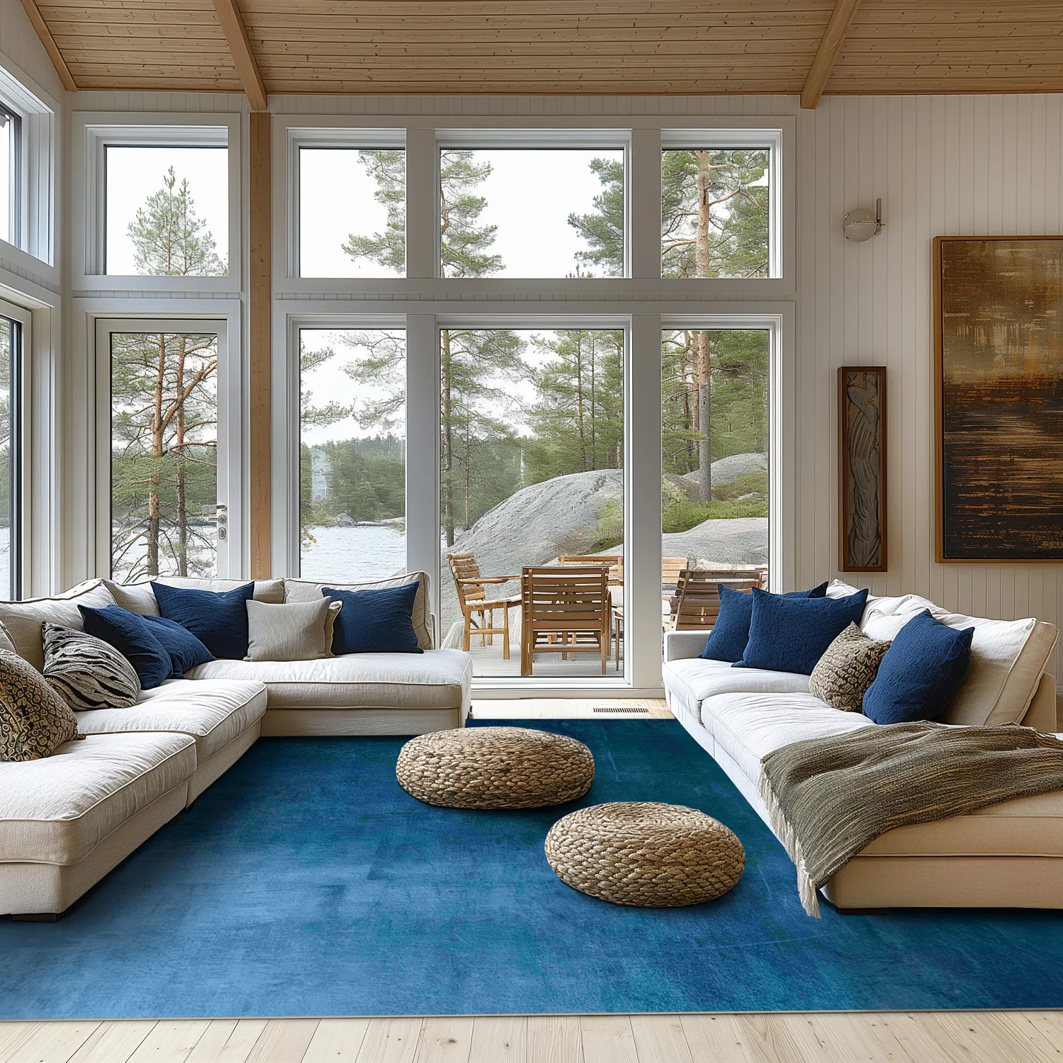Tapis Wilton - Artena (bleu foncé)