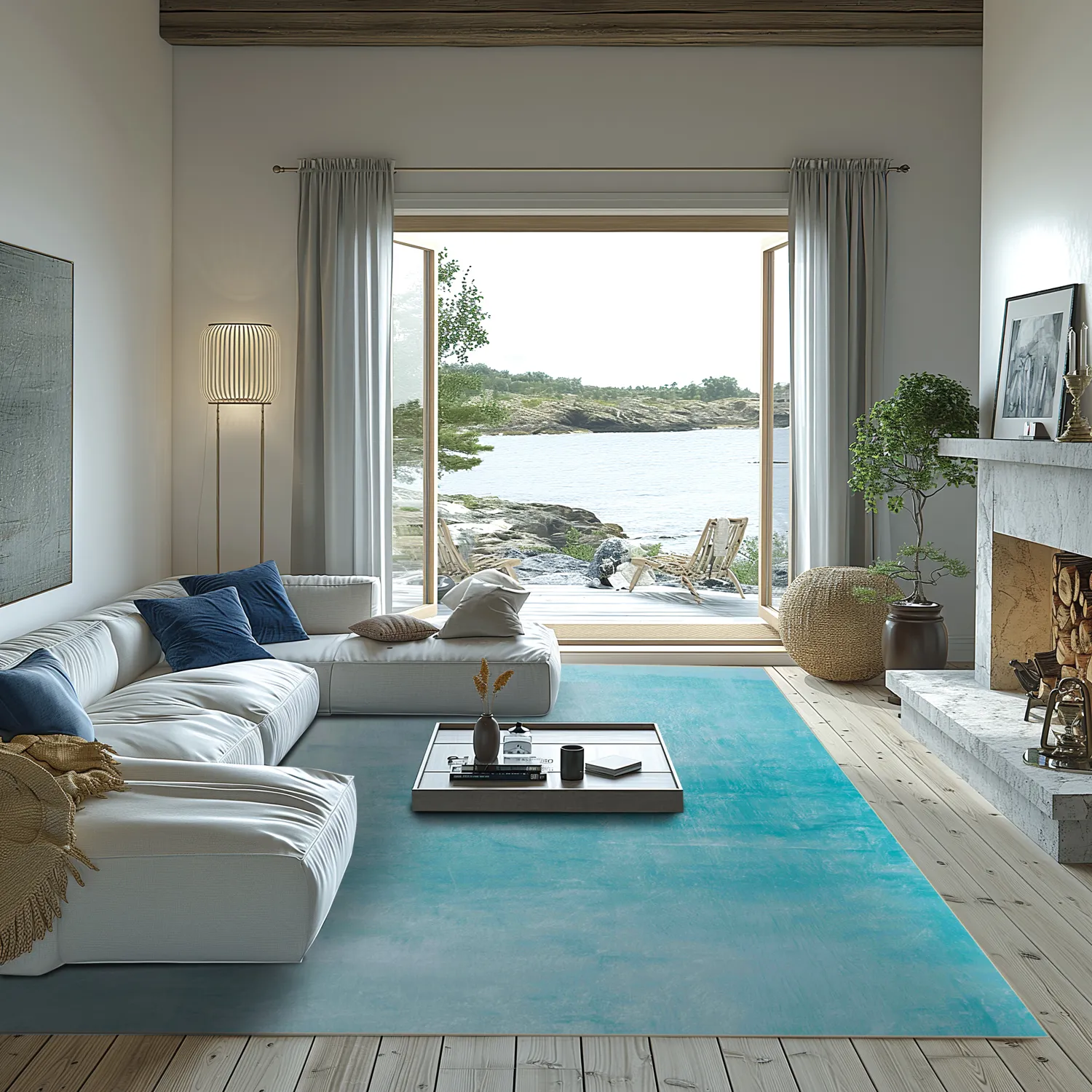 Tapis Wilton - Artena (bleu clair)