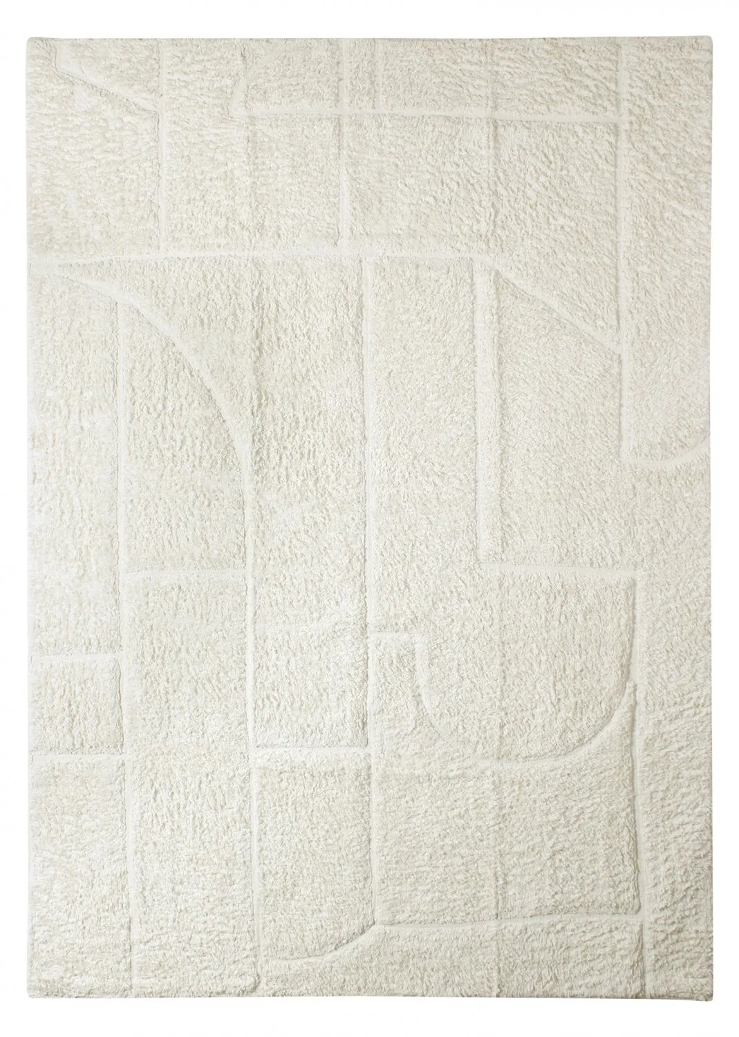 Tapis shaggy - Cremona Natural Cotton Shaggy (blanc cassé)