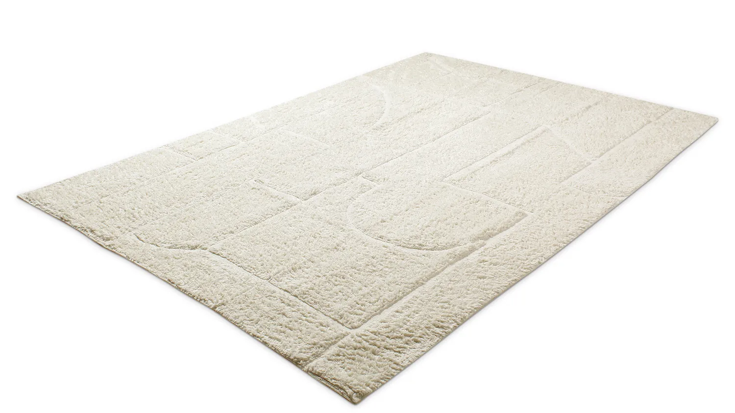 Tapis shaggy - Cremona Natural Cotton Shaggy (blanc cassé)