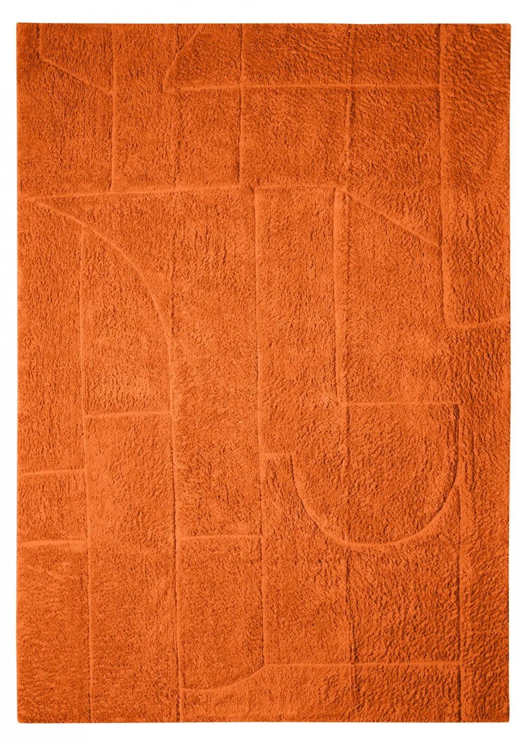 Tapis à poils longs - Cremona Natural Cotton Shaggy (orange)