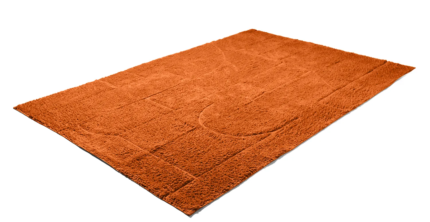 Tapis à poils longs - Cremona Natural Cotton Shaggy (orange)