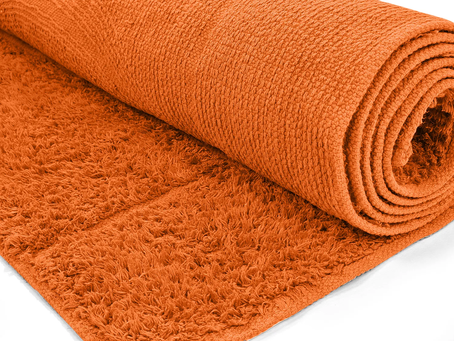 Tapis à poils longs - Cremona Natural Cotton Shaggy (orange)