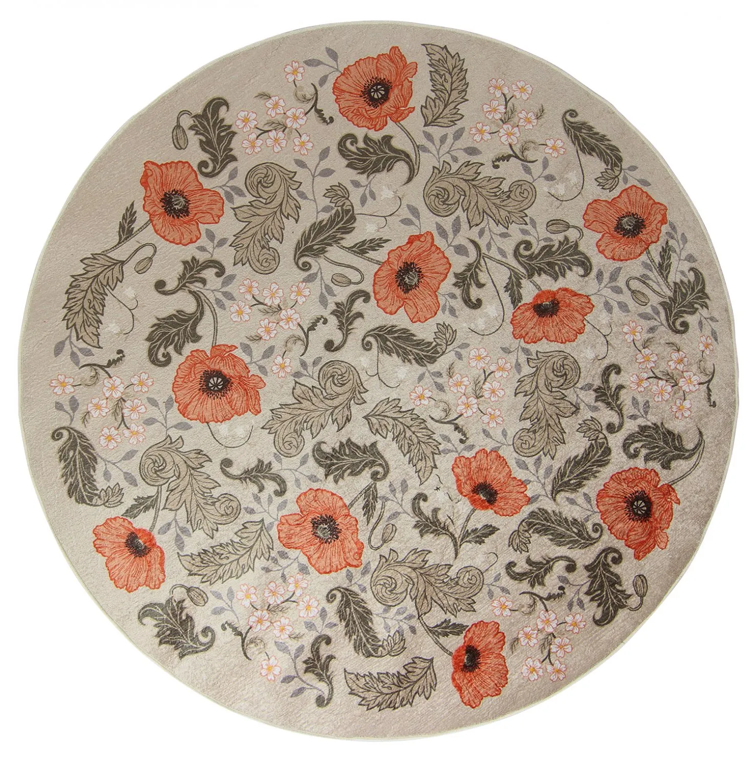 Tapis rond - Poppy (beige)