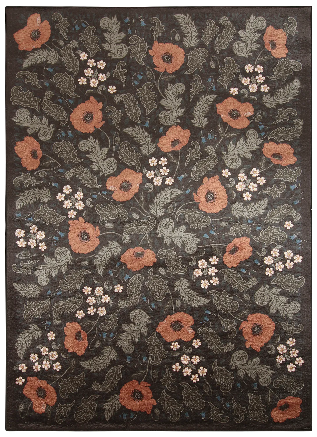 Tapis Wilton - Poppy (noir)