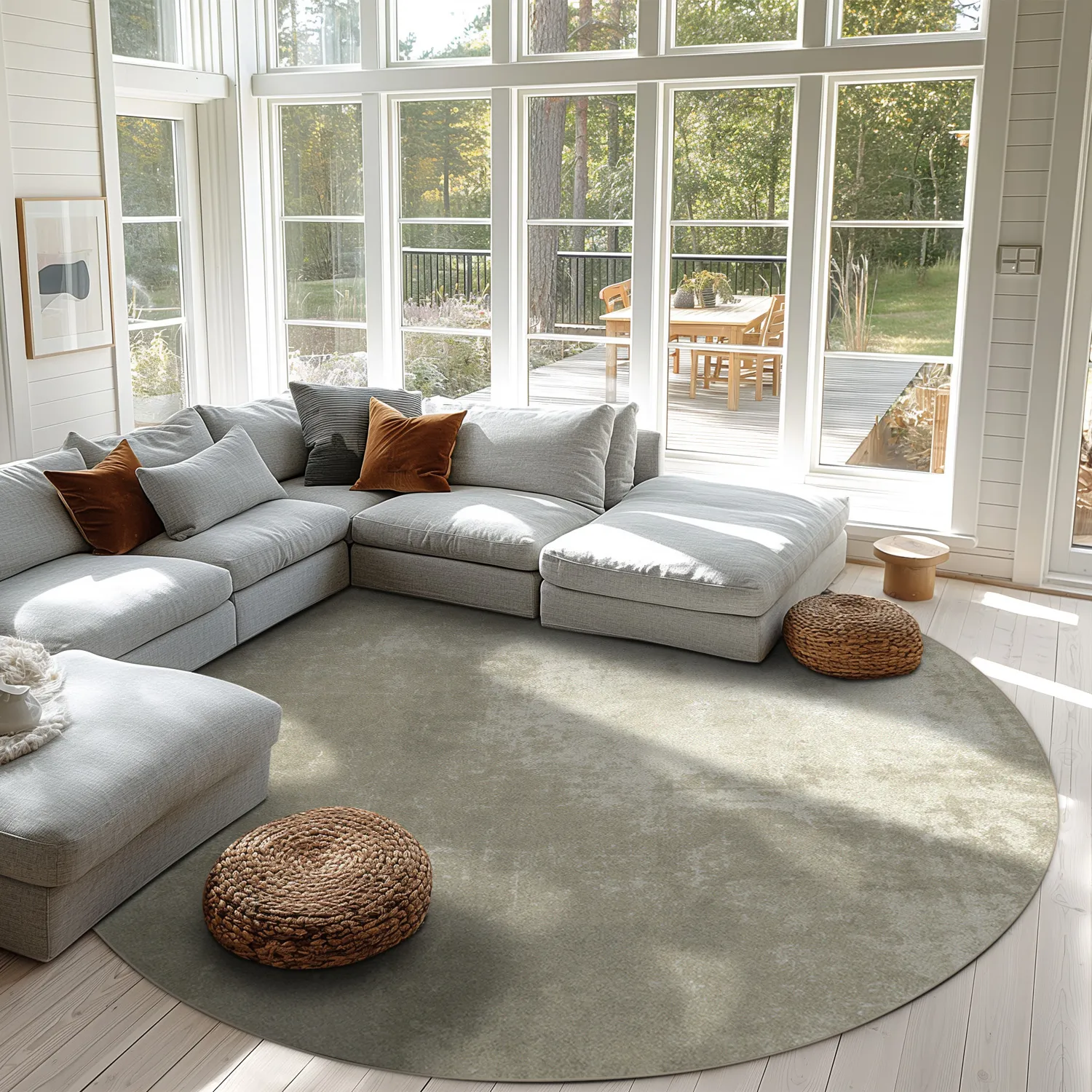 Tapis rond - Lynton (beige)