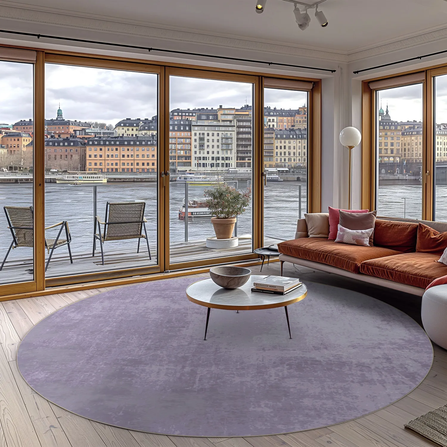 Tapis rond - Lynton (violet clair)