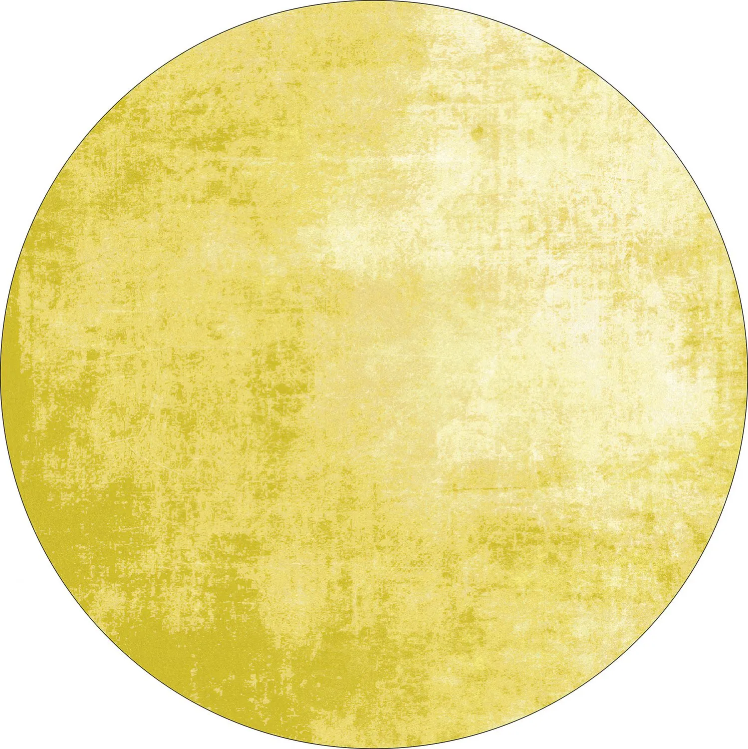 Tapis rond - Lynton (jaune)
