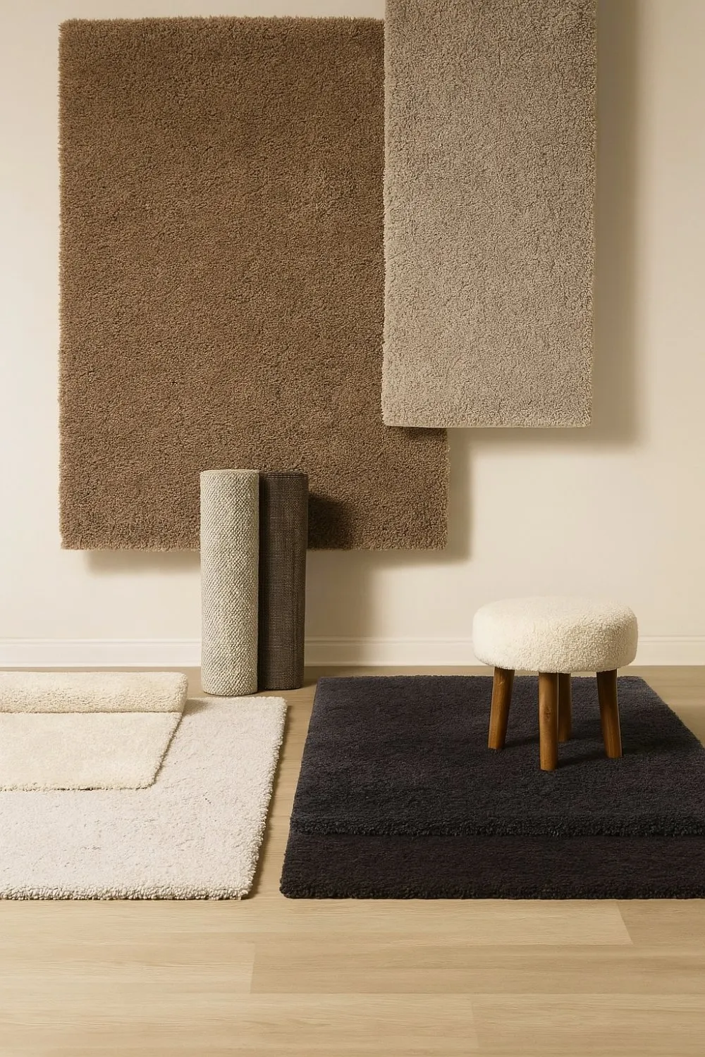 Tapis à poils longs - Antuco (gris foncé)