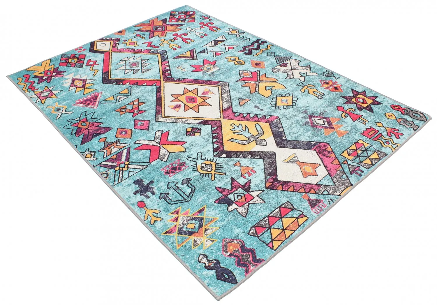 Tapis Wilton - Misare (bleu/multicolore)