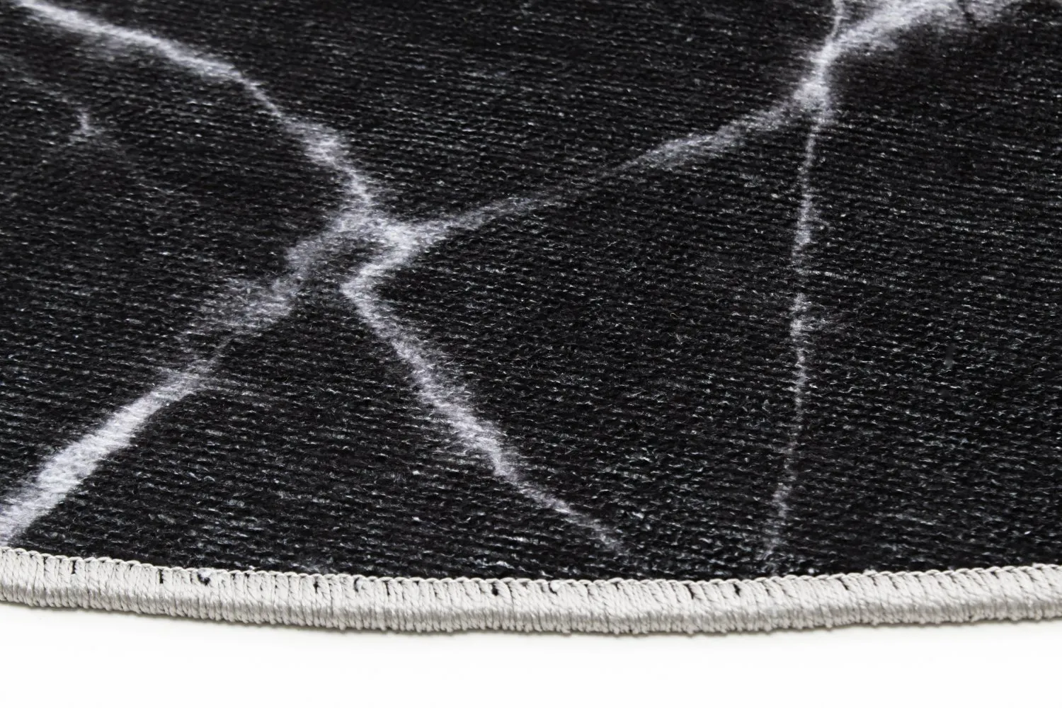 Tapis rond - Savino (noir/blanc/gris)