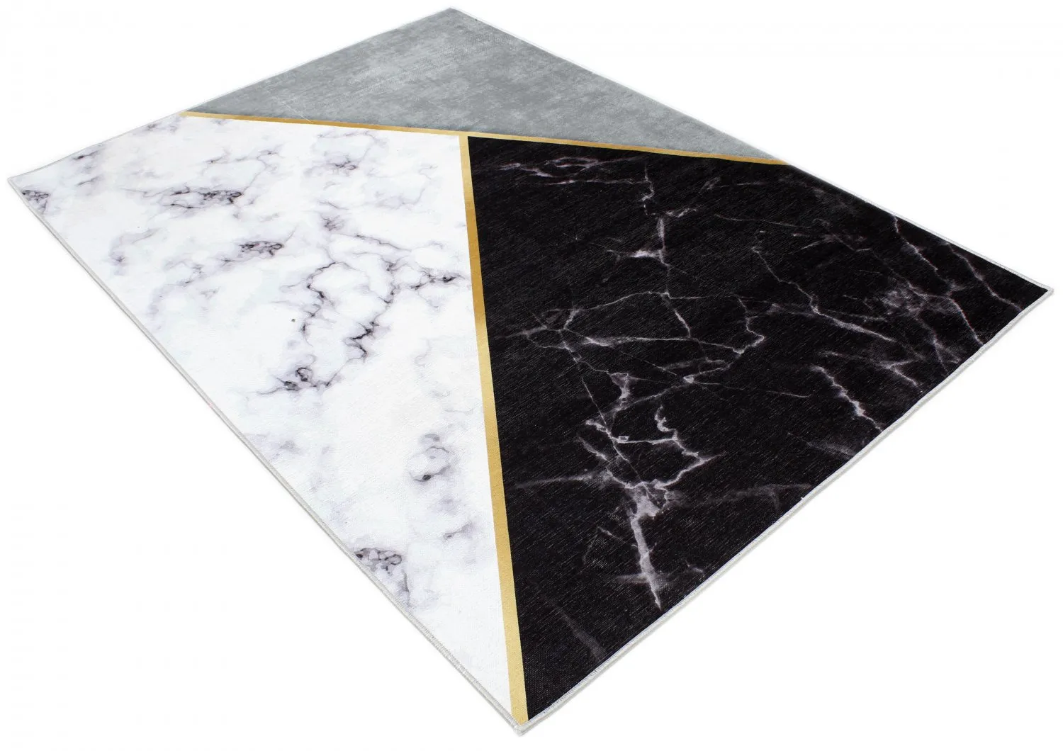 Tapis Wilton - Savino (noir/blanc/gris)