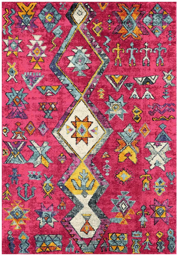 Tapis Wilton - Misare (rose/multicolore)
