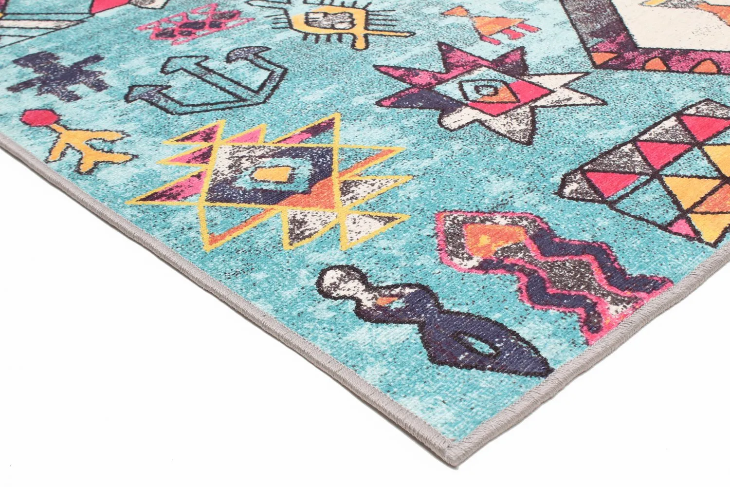 Tapis Wilton - Misare (bleu/multicolore)