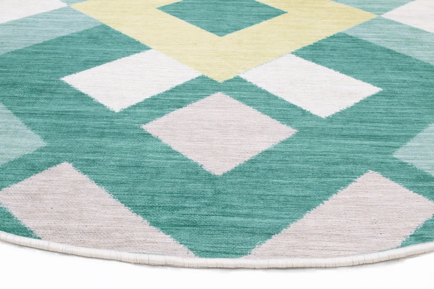 Tapis rond - Temara (bleu/multicolore)