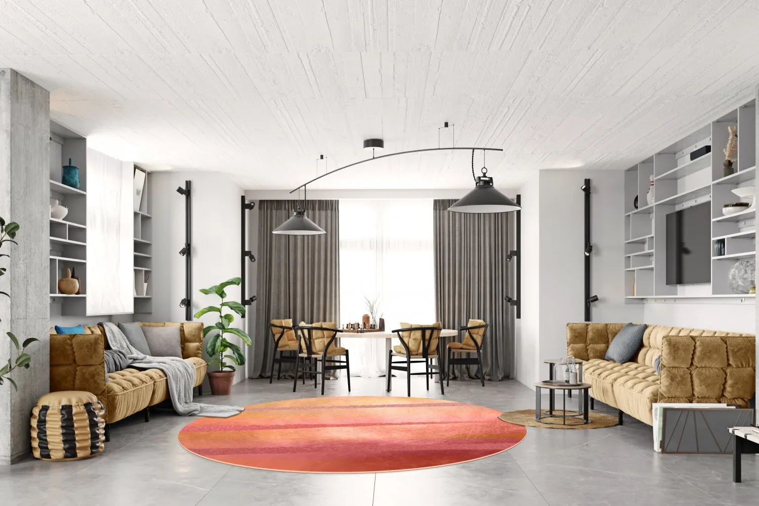 Tapis rond - Sondrio (multicolore)