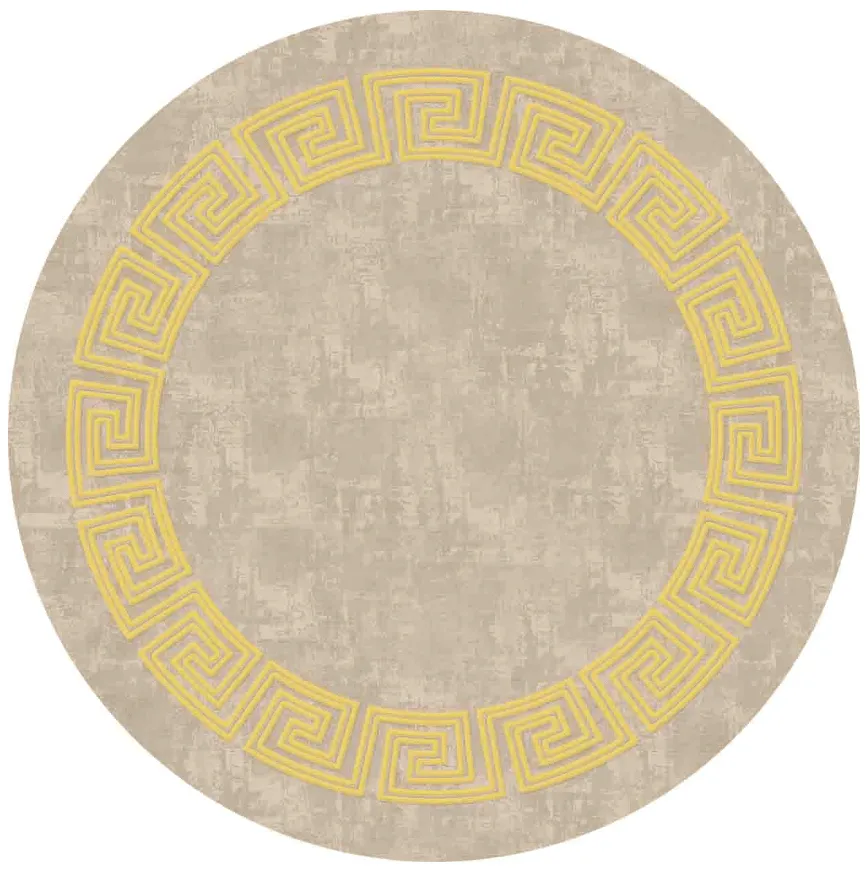 Tapis rond - Myra (beige/jaune)