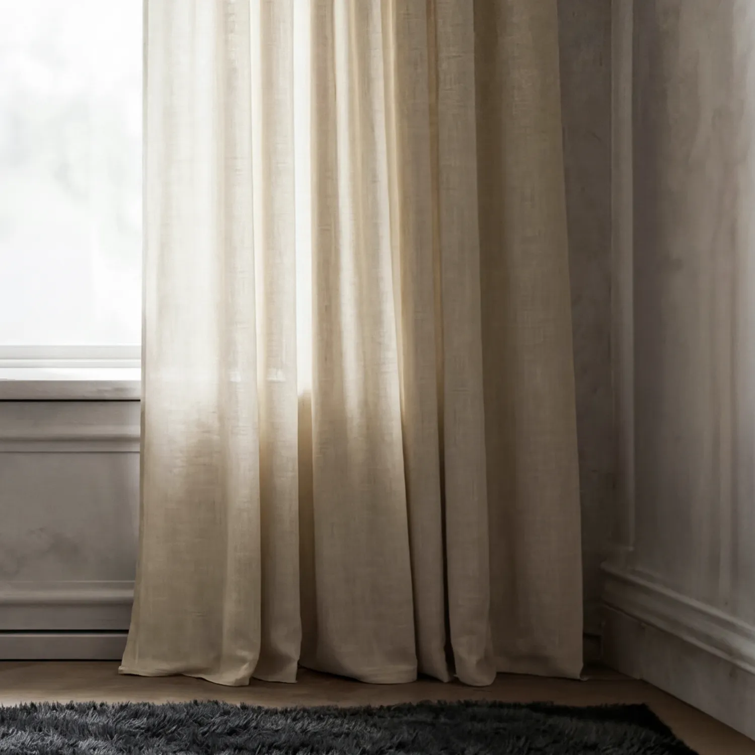 Rideaux Lot de 2 - Rideau en lin Noemi (beige)