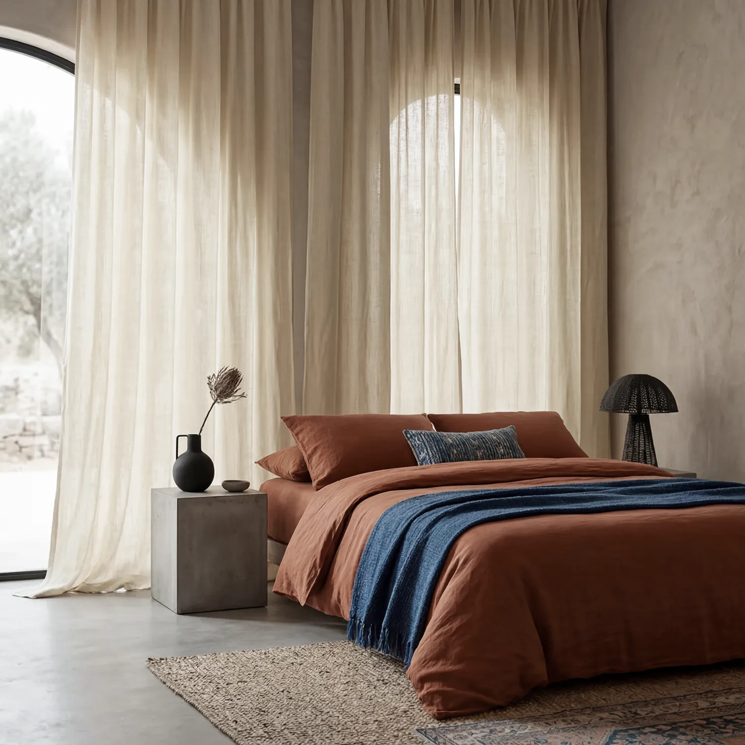 Rideaux Lot de 2 - Rideau en lin Noemi (beige)