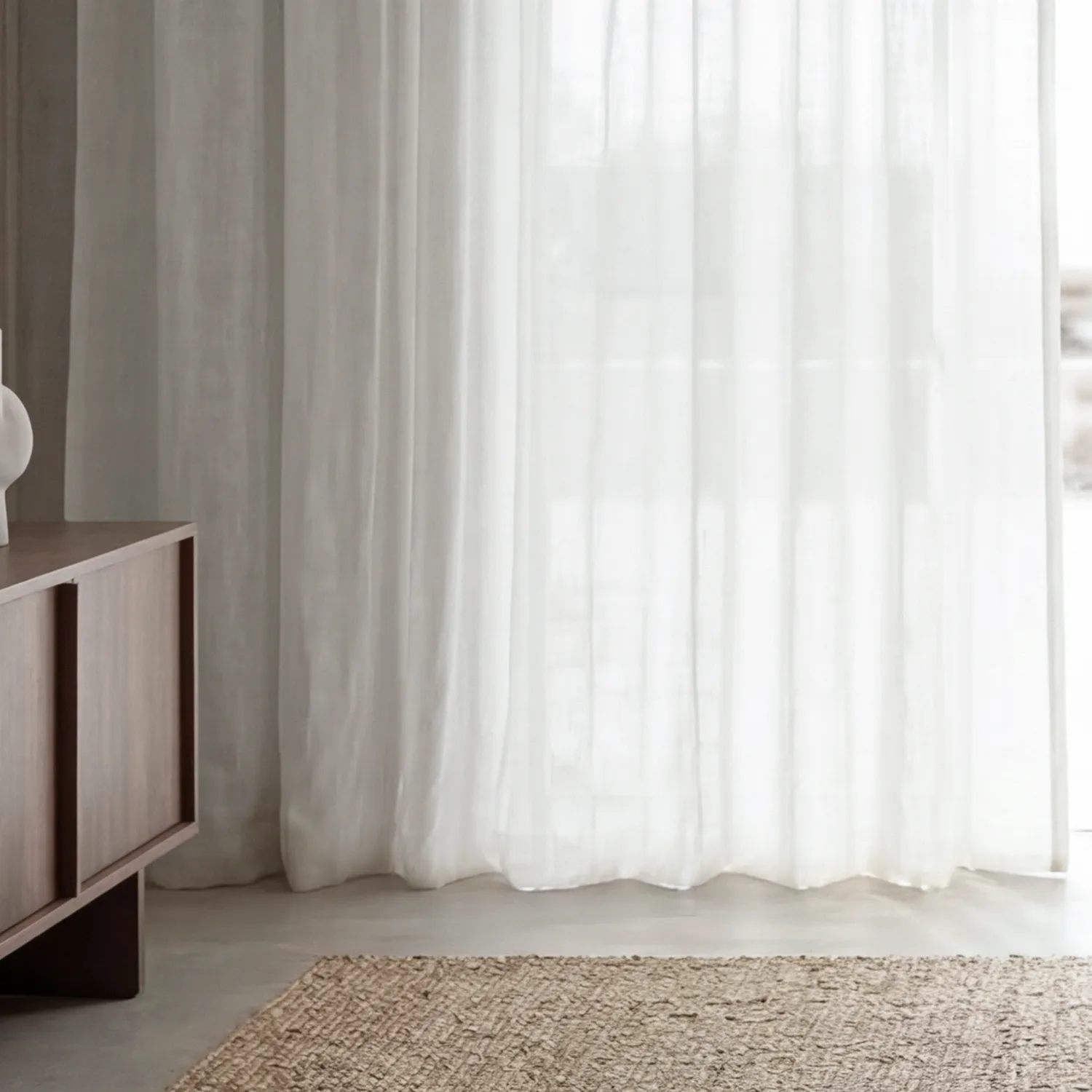 Rideaux Lot de 2 - Rideau en lin Noemi (blanc)