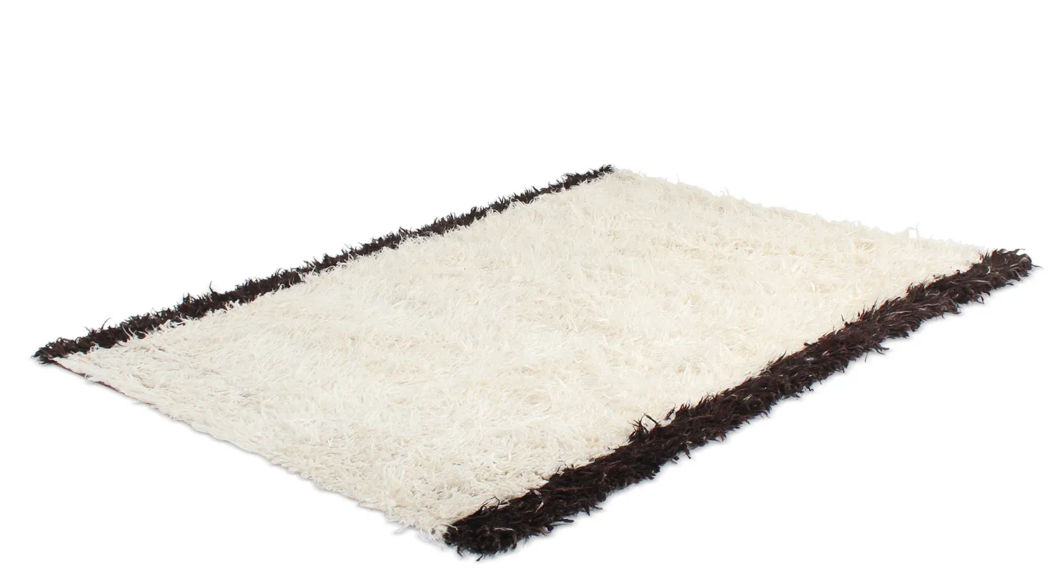 Tapis en laine - Nova (blanc/noir)