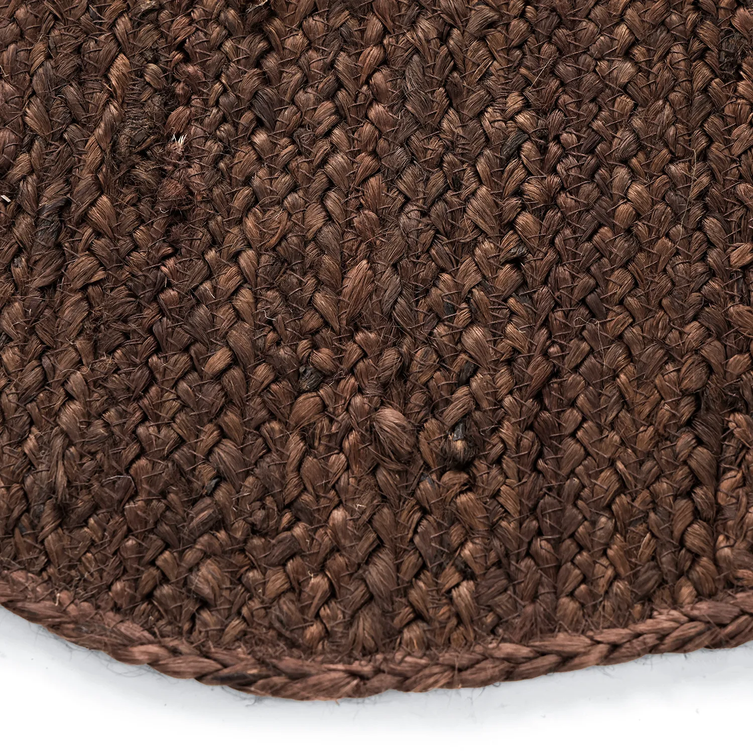 Tapis rond irrégulier en jute - San Francisco (marron)