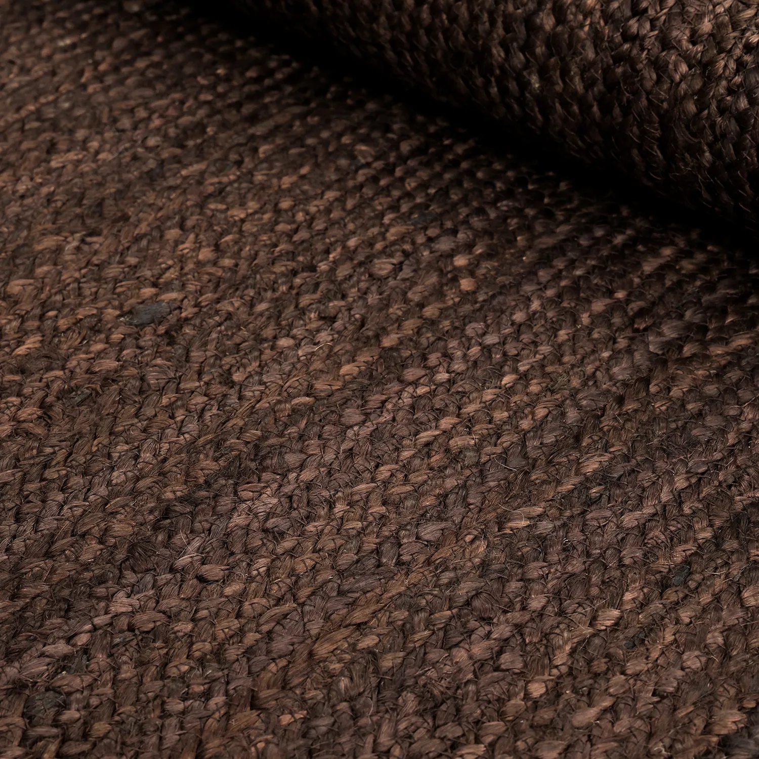 Tapis rond irrégulier en jute - San Francisco (marron)