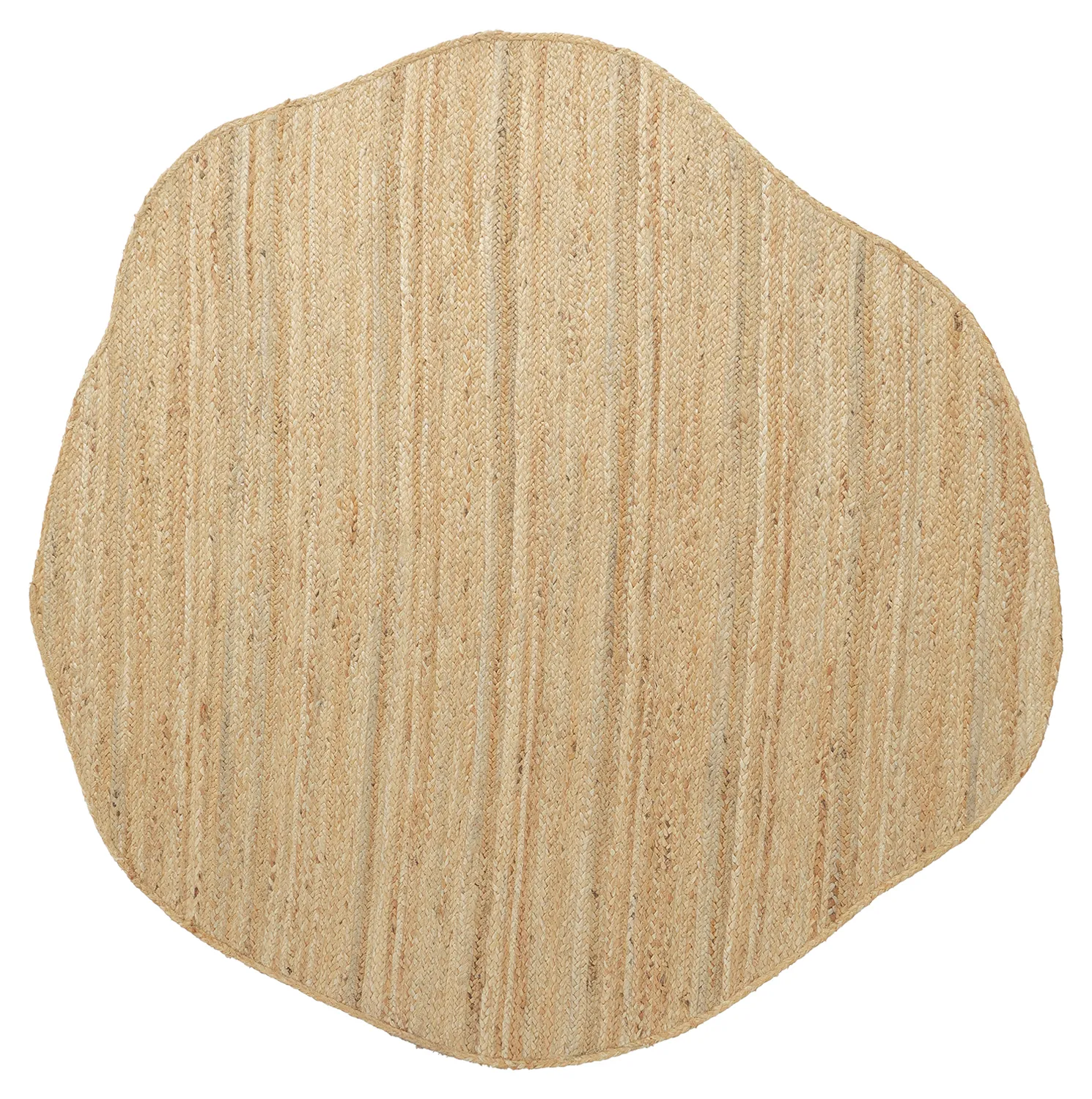 Tapis rond irrégulier en jute - San Francisco (jute)