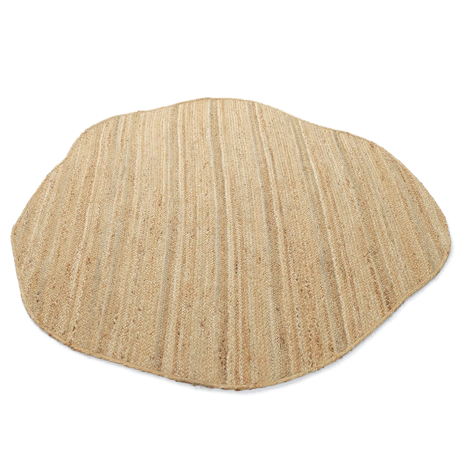 Tapis rond irrégulier en jute - San Francisco (jute)