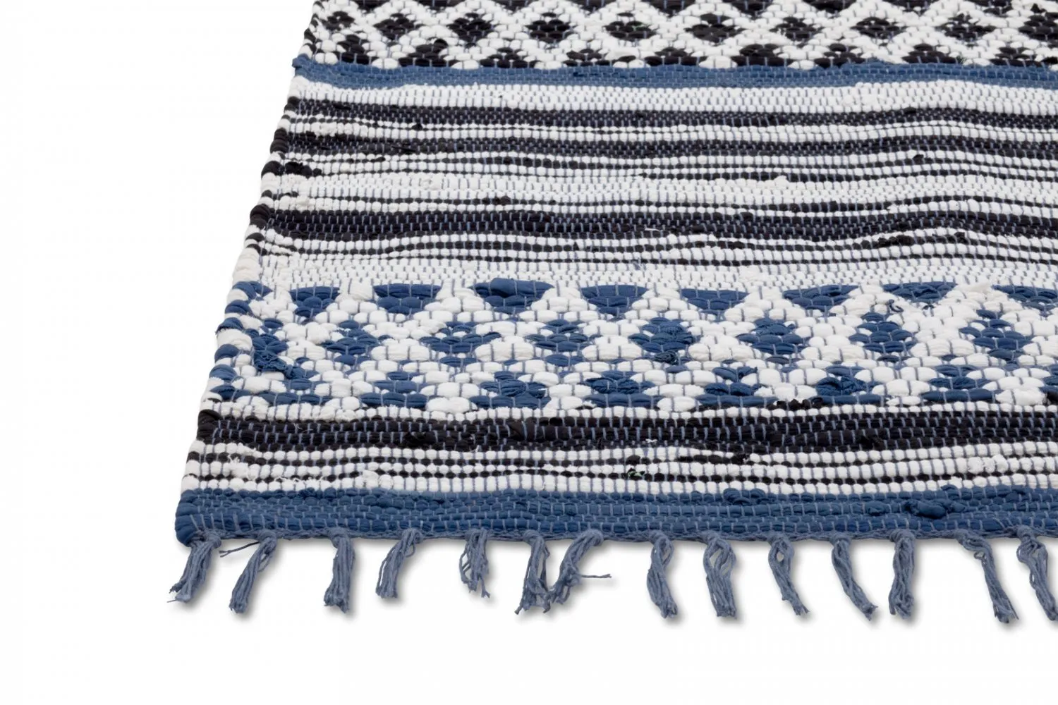 Tapis patchwork - Orissa (bleu)