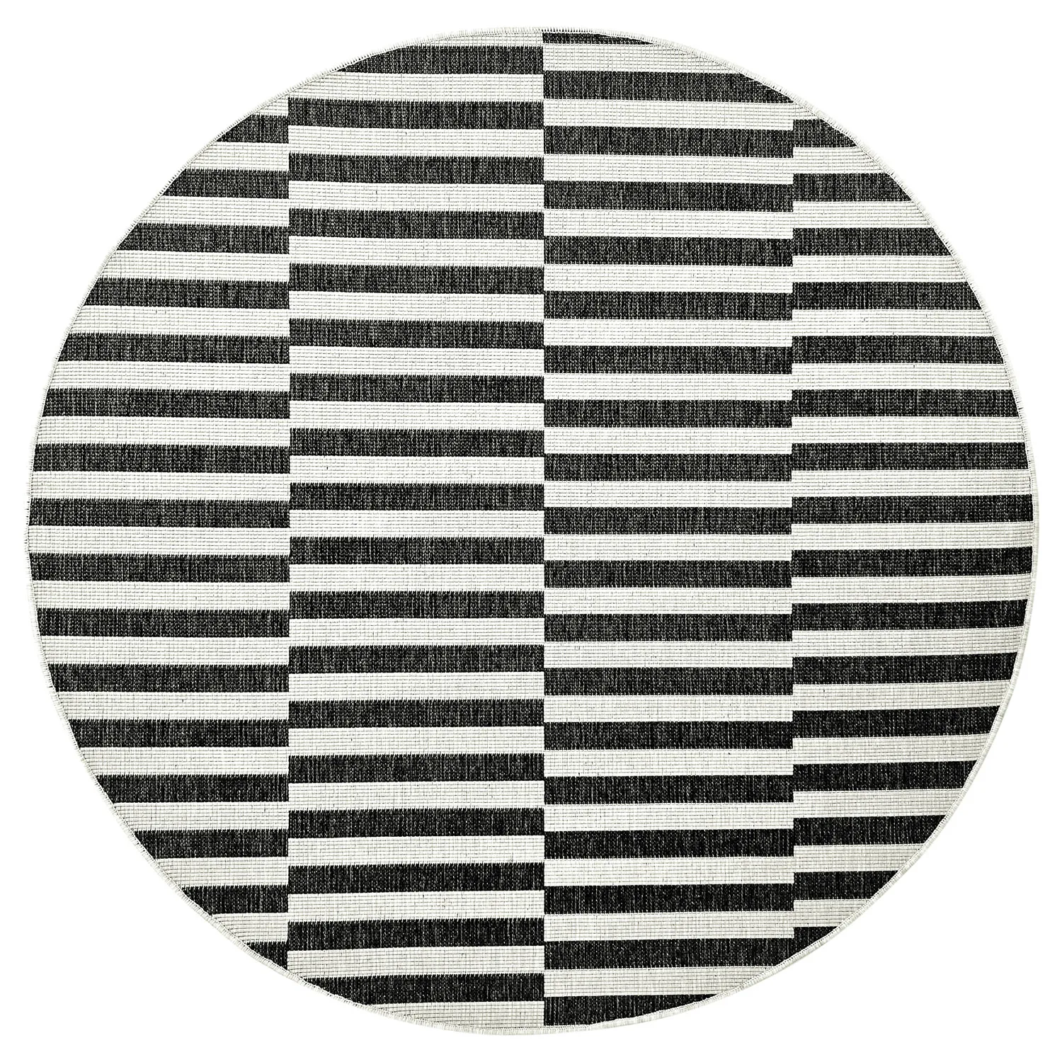 Tapis rond - Intérieur/Extérieur Otto (noir)