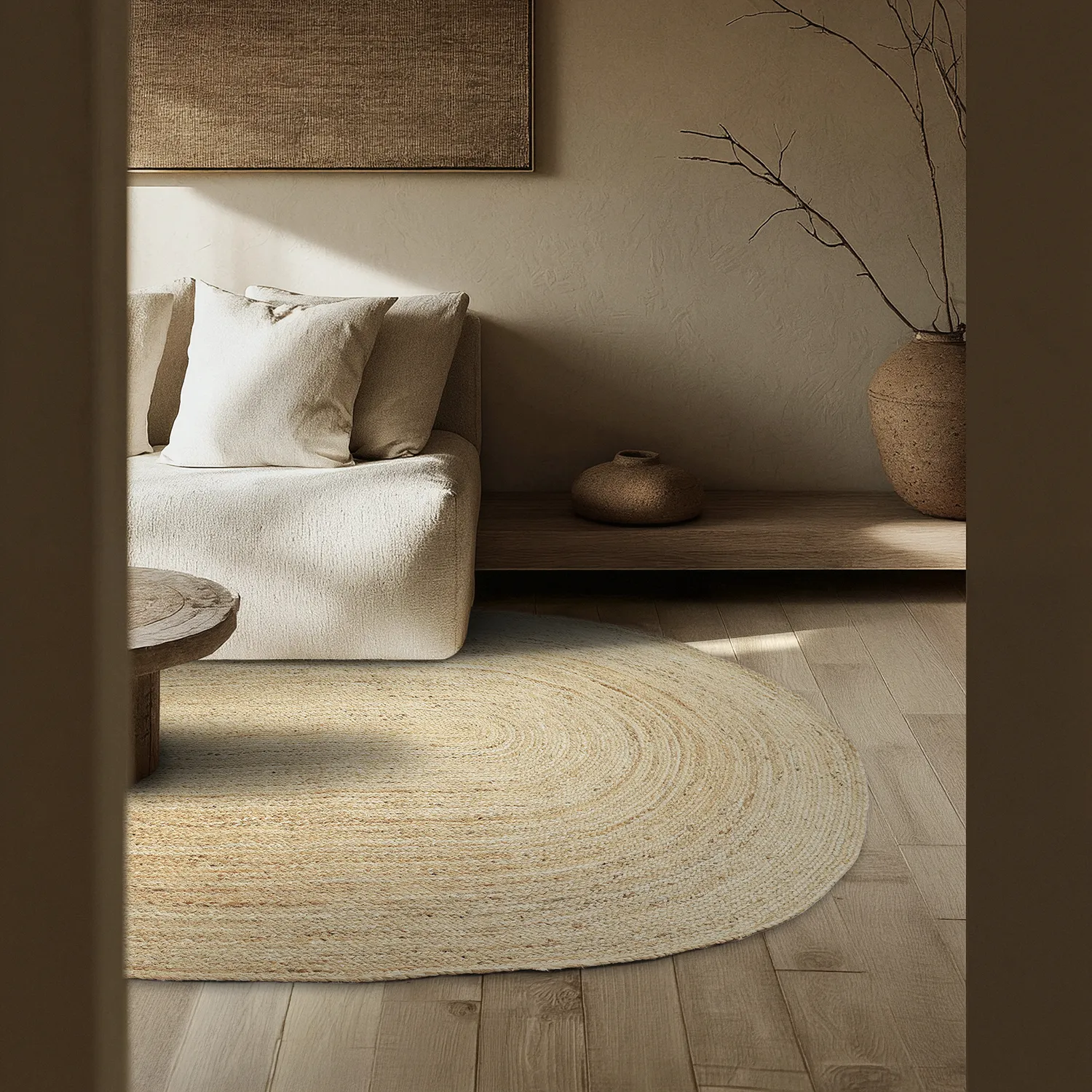 Tapis ovale en jute - San Francisco (jute)