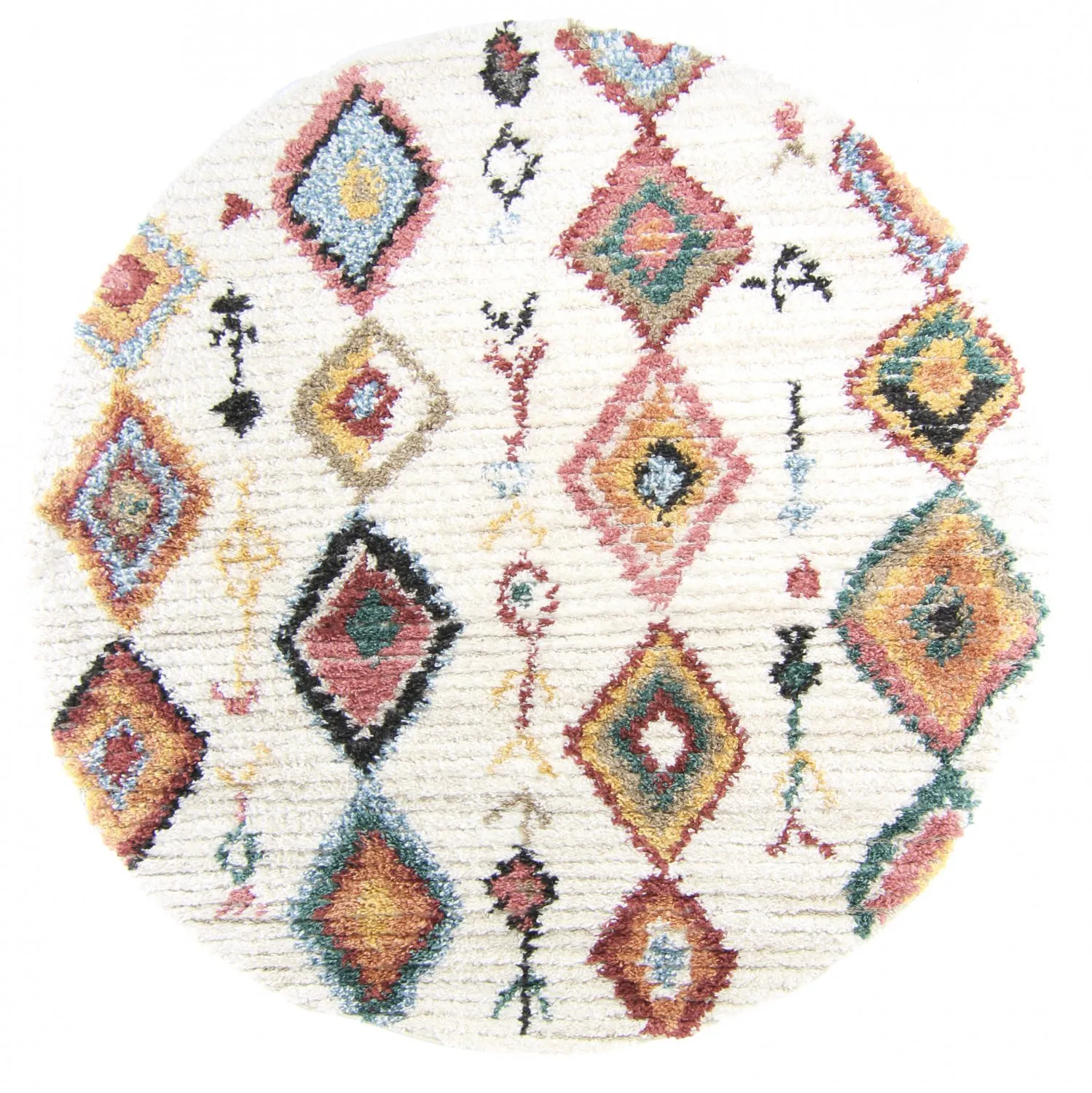 Tapis ronds - Sezze (beige/multi)