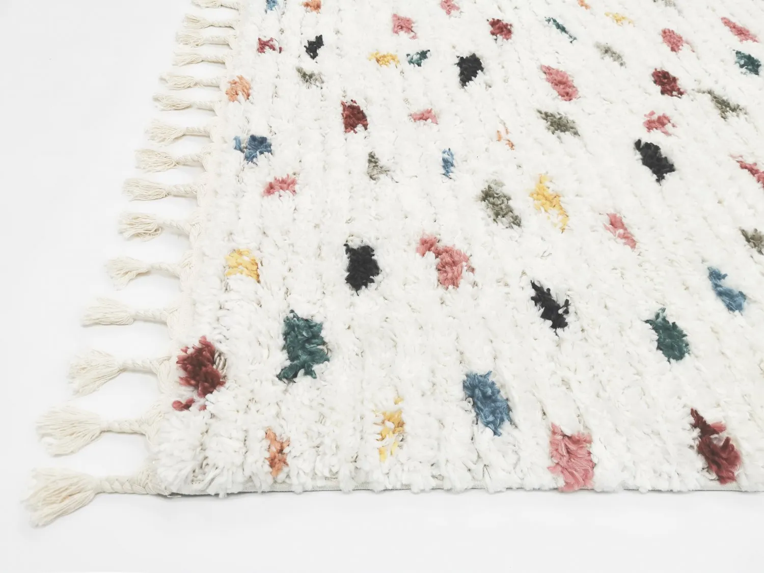 Tapis à poils longs - Luzi (beige/multi)