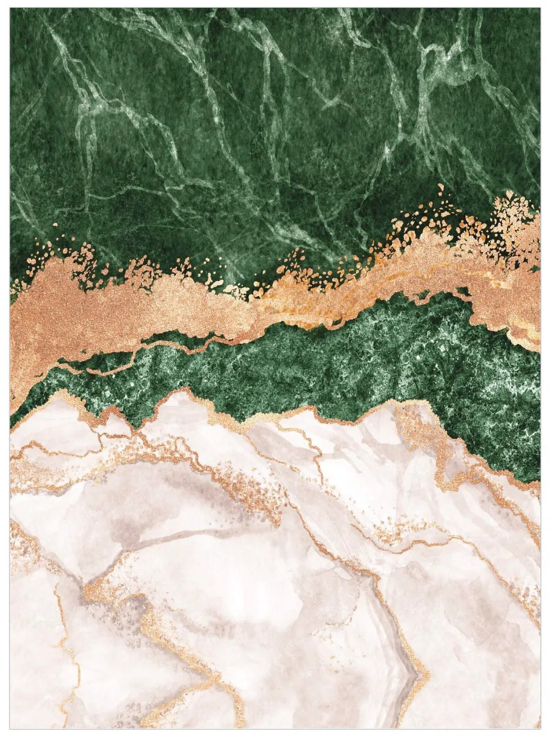 Tapis Wilton - Padova (vert/blanc/orange)