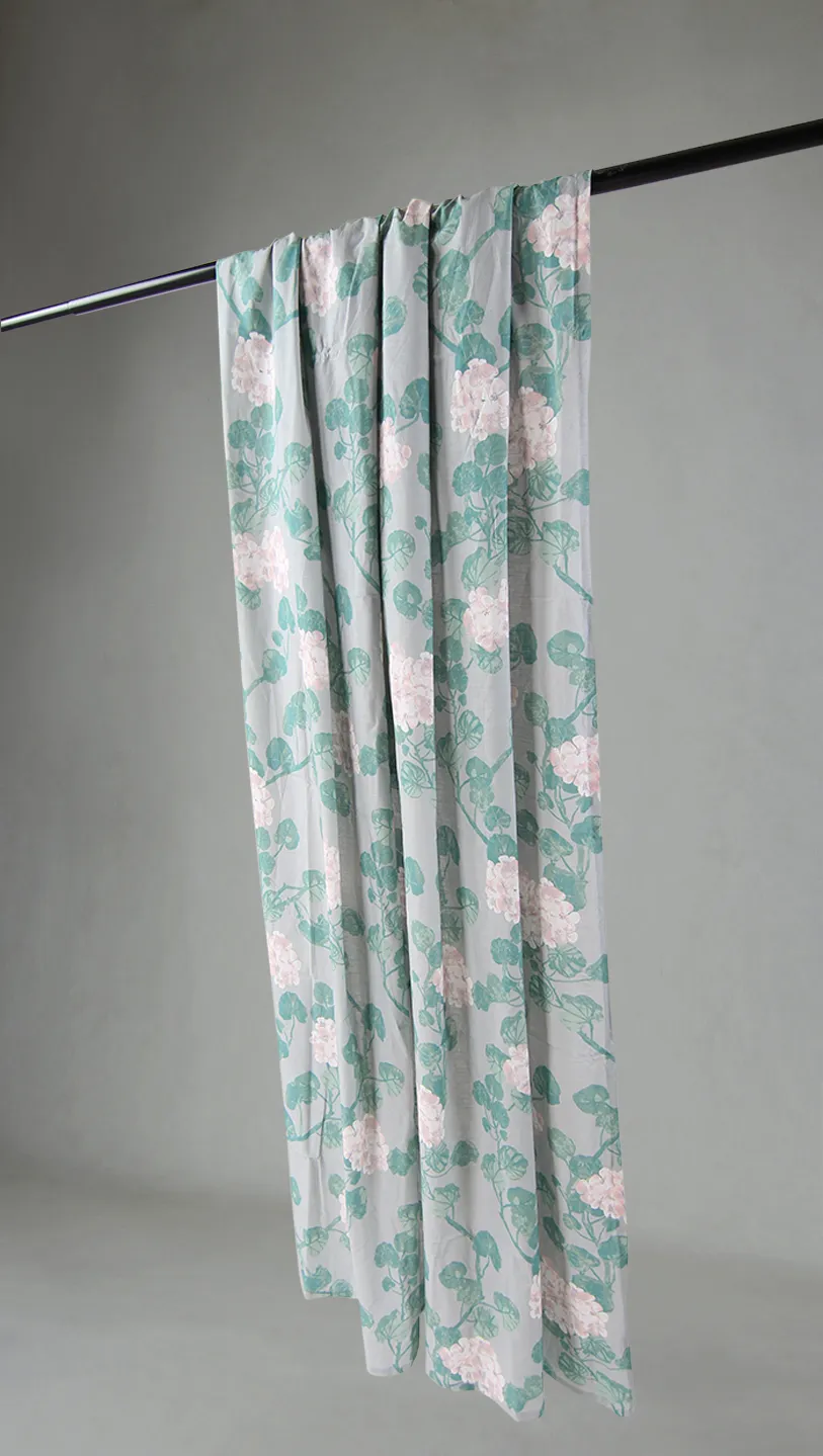 Rideaux - Rideau en coton Amara (gris/rose)