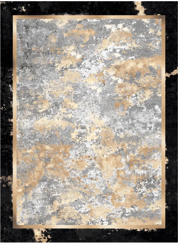 Tapis Wilton - Peri (noir/multicolore)