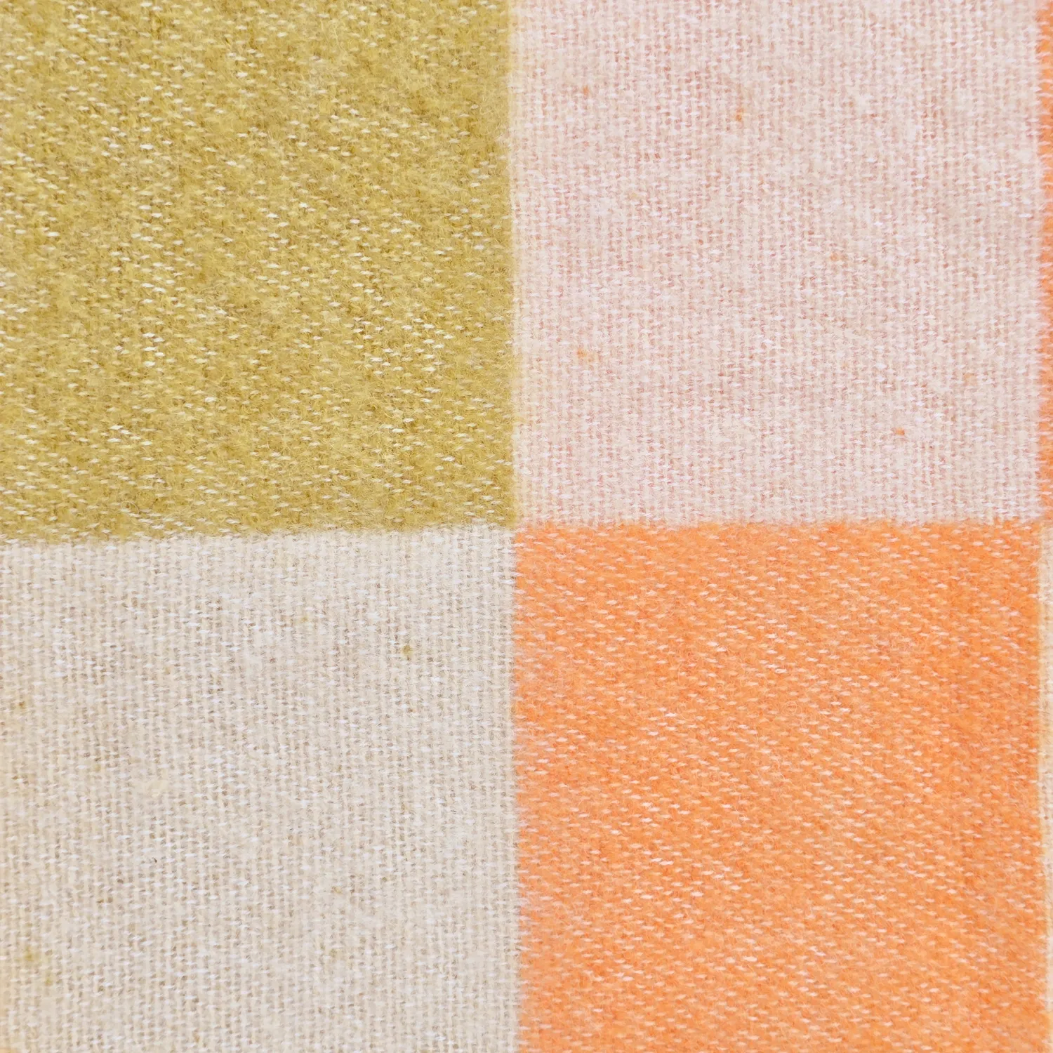 Plaids - Plaid en mélange de laine - Audrey Check (beige/jaune/orange)