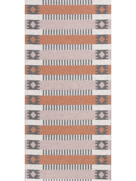 Tapis en plastique - Horredsmattan Märta (rouille/rose)