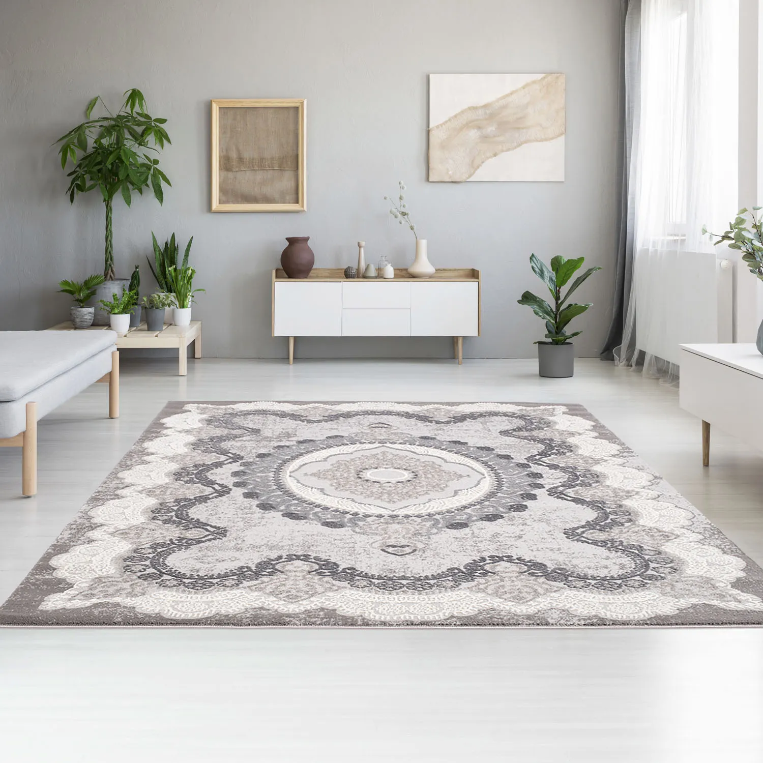 Tapis Wilton - Sari (gris)