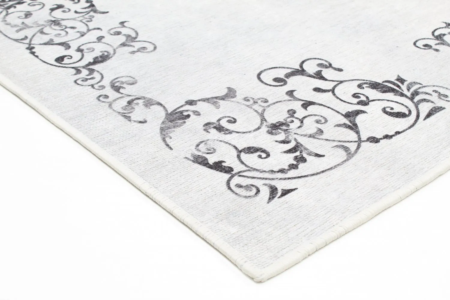 Tapis Wilton - Santi (blanc/noir)