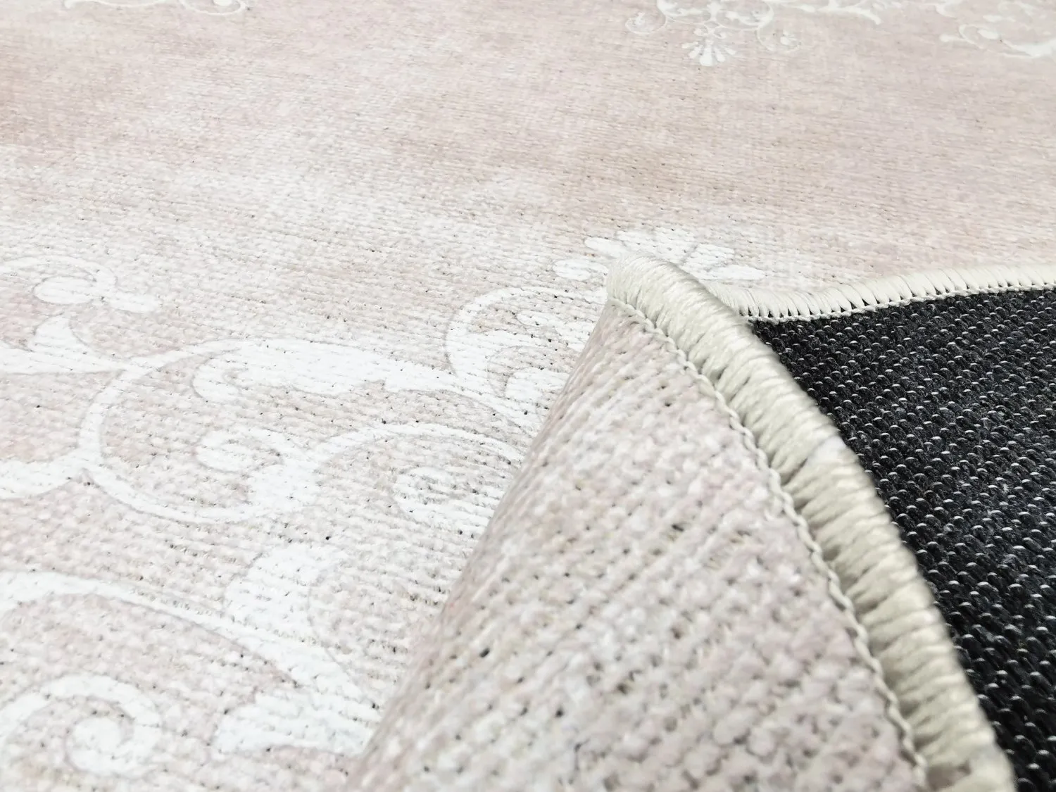 Tapis rond - Santi (beige/blanc)